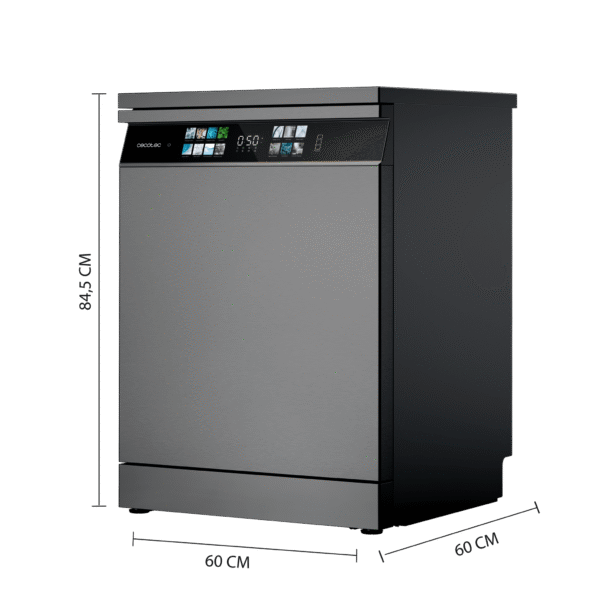 Imagen 4 Lavavajillas Bolero Aguazero 6700 Dark B de 60 cm con capacidad para 15 cubiertos, motor Inverter Plus, eficiencia clase B y 14 programas de lavado avanzados.