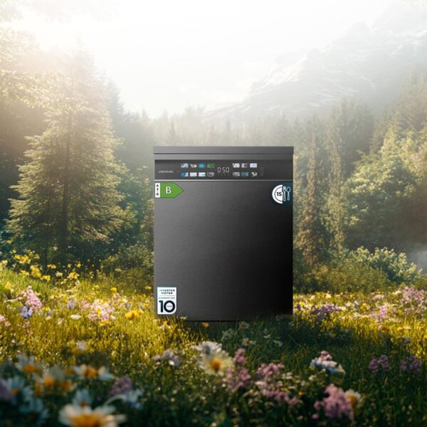 Imagen 7 Lavavajillas Bolero Aguazero 6700 Dark B de 60 cm con capacidad para 15 cubiertos, motor Inverter Plus, eficiencia clase B y 14 programas de lavado avanzados.