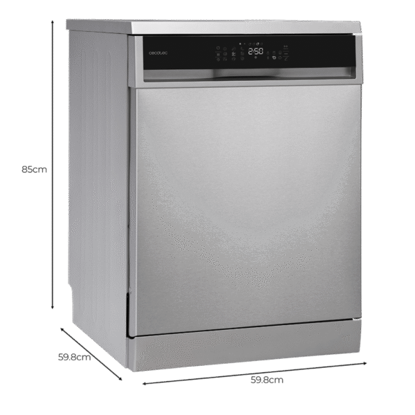 Imagen 4 Lavavajillas Bolero Aguazero 6800 Inox A de 60 cm con Motor Inverter Plus Duo, 14 cubiertos, clase energética A y sistema O2 Dry para un secado eficiente y ahorro.