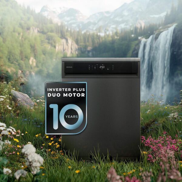 Imagen 8 Lavavajillas Bolero Aguazero 6800 Dark A de 60 cm con capacidad para 14 cubiertos, clase energética A, motor Inverter Plus Duo, O2 Dry y 8 programas de lavado.