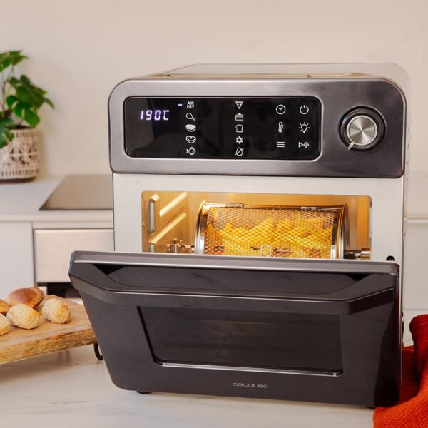 Imagen 5 Horno de aire caliente Bake&Fry 1500 Touch Steel de 1700 W y 15 L. Incluye 9 funciones preconfiguradas, pantalla táctil y diseño en acero inoxidable.