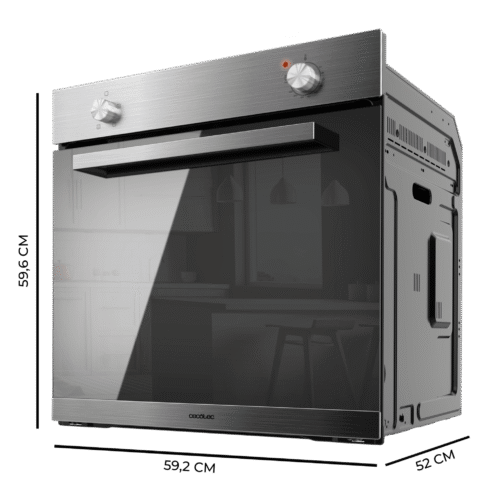 Imagen 2 Horno integrable Bolero Hexa C126000 Mirror A de 77 L, 2800 W y 4 funciones. Diseño elegante en cristal espejo y alta eficiencia energética clase A.