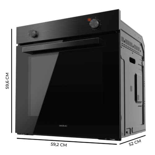 Imagen 2 Horno Cecotec Bolero Hexa C126000 Black A con 77L de capacidad, 2800 W de potencia y eficiencia energética clase A para cocción uniforme y ahorro energético.