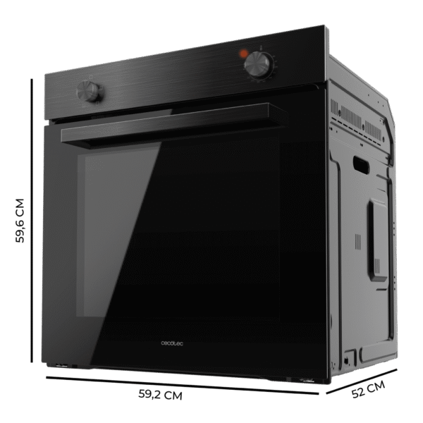 Imagen 2 Horno Cecotec Bolero Hexa C126000 Black A con 77L de capacidad, 2800 W de potencia y eficiencia energética clase A para cocción uniforme y ahorro energético.