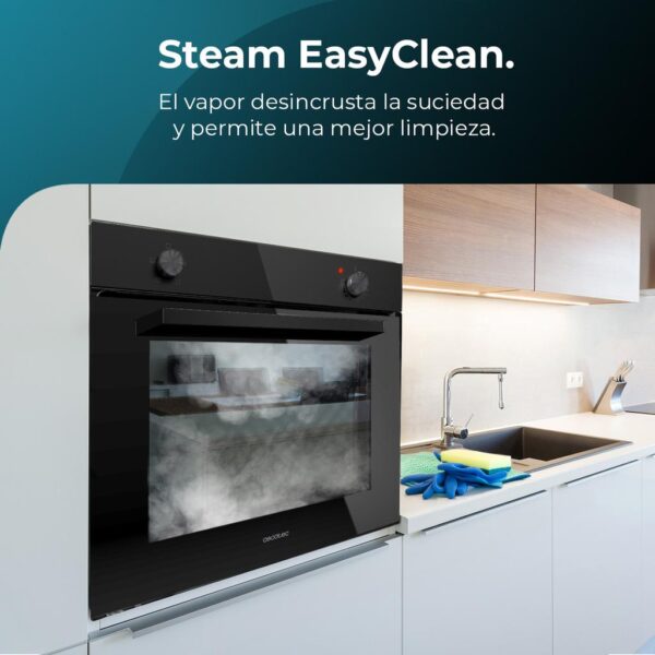 Imagen 8 Horno Cecotec Bolero Hexa C126000 Black A con 77L de capacidad, 2800 W de potencia y eficiencia energética clase A para cocción uniforme y ahorro energético.