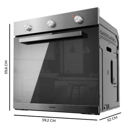 Imagen 2 Horno integrable Bolero Hexa C136000 Mirror Time A con 77 L de capacidad, 2800 W de potencia, 4 funciones de cocción y clasificación energética clase A.