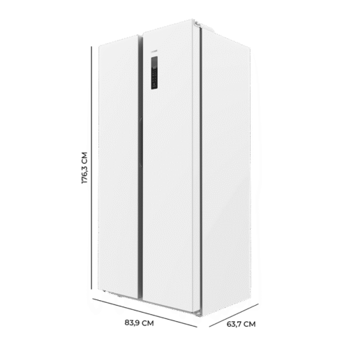Imagen 2 Frigorífico Side by Side Bolero CoolMarket SBS 430 White E de 430 L con tecnología Total No Frost, motor Inverter Plus y clasificación energética E en color blanco.