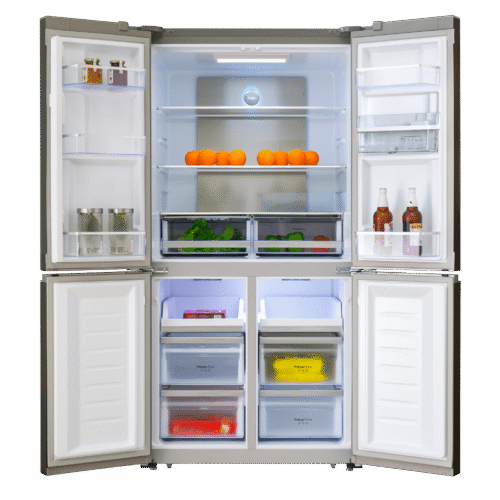 Imagen 2 Frigorífico americano Cross Door Bolero CoolMarket 4D 564 Dark E con 564L, motor Inverter Plus, tecnología Total No Frost y dispensador de agua. Eficiencia E.