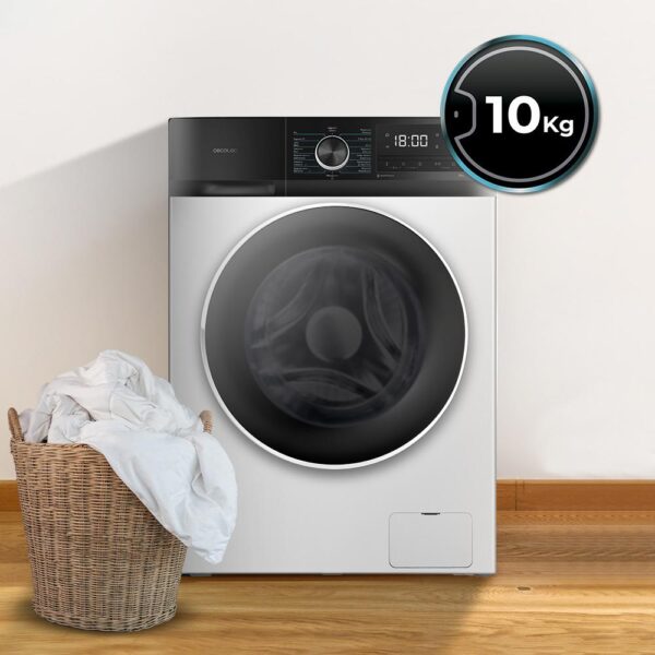 Imagen 6 Lavadora frontal Cecotec Bolero DressCode 10500 Inverter A. Capacidad 10 kg, 1400 rpm y motor Inverter Plus. Eficiencia A, 16 programas y función vapor.