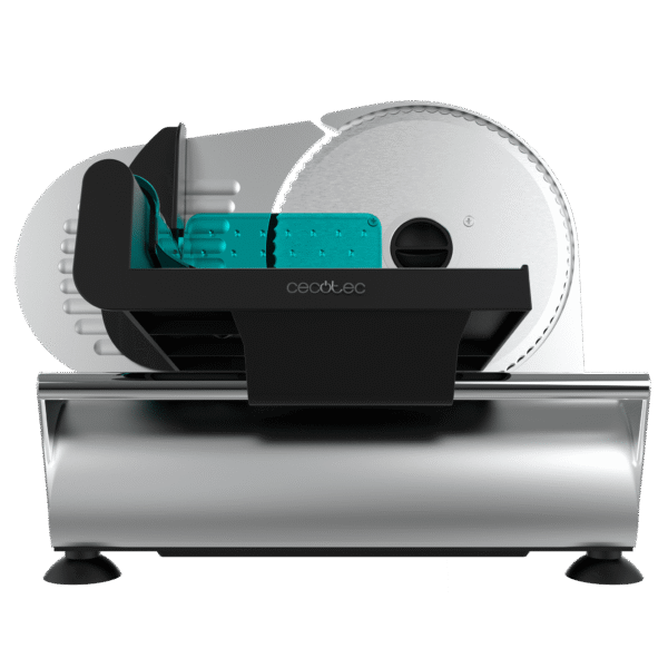 Imagen 3 Cortafiambres Rock'nCut Advance de 180 W con disco de 190 mm. Sistema de ajuste gradual de 0 a 15 mm y tecnología HardGear para cortes precisos y eficientes.