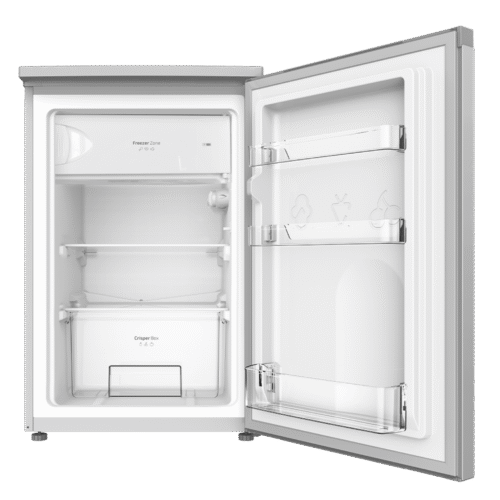 Imagen 2 Frigorífico mini Bolero CoolMarket TT 107 Inox de Cecotec con 107 litros de capacidad, control de temperatura y clasificación energética E para máxima eficiencia.