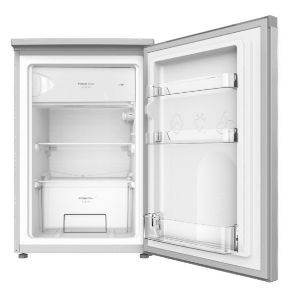 Imagen 2 Frigorífico mini Bolero CoolMarket TT 107 Inox de Cecotec con 107 litros de capacidad, control de temperatura y clasificación energética E para máxima eficiencia.