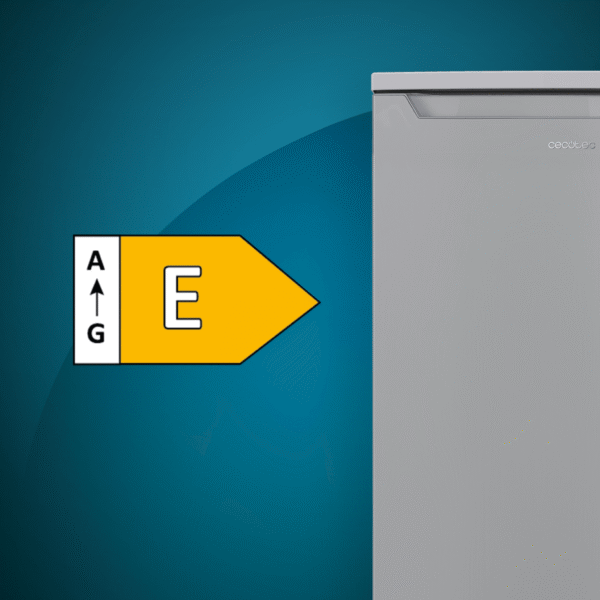 Imagen 4 Frigorífico mini Bolero CoolMarket TT 107 Inox de Cecotec con 107 litros de capacidad, control de temperatura y clasificación energética E para máxima eficiencia.