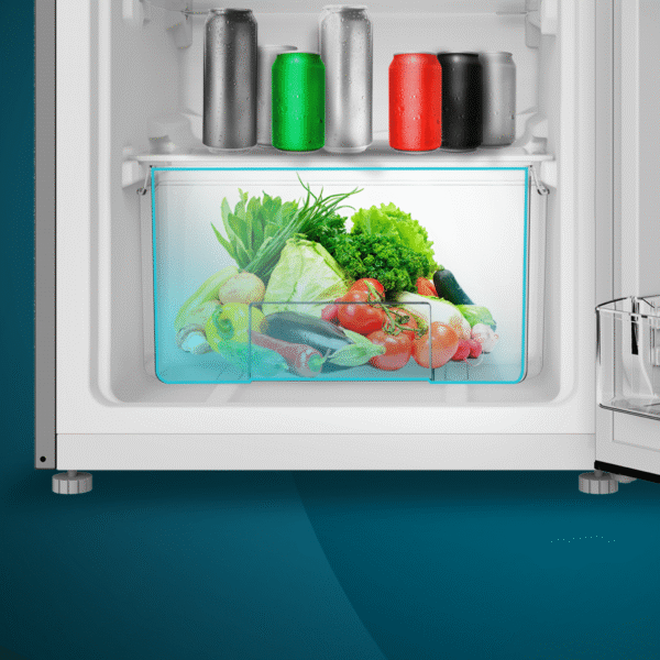 Imagen 7 Frigorífico mini Bolero CoolMarket TT 107 Black de 107L con control de temperatura regulable, compartimento de conservación y eficiencia energética clase E.