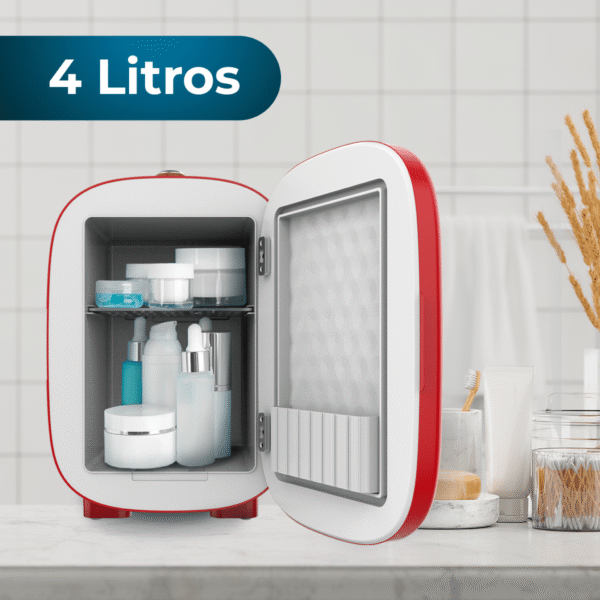 Imagen 5 Frigorífico retro Bolero MiniCooling 4L Bora Red. Capacidad de 4 litros, funciones de frío y calor (7-50 ºC) y conexión 12V-220V ideal para coches y caravanas.