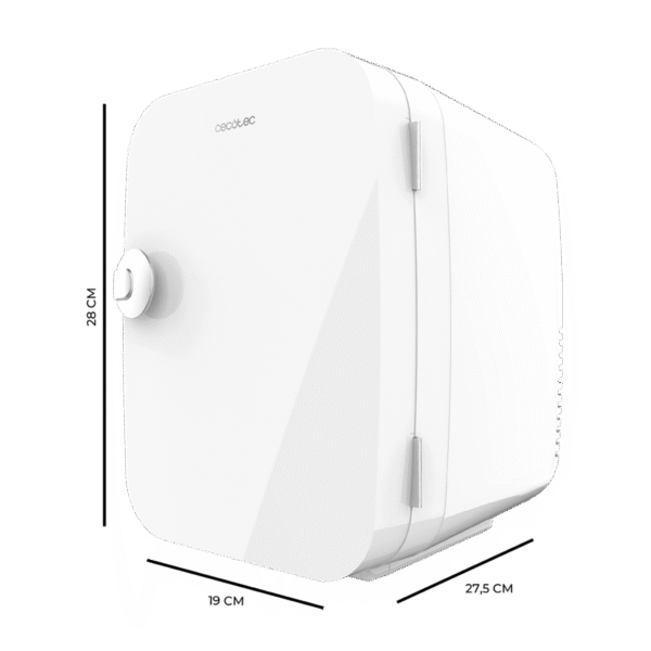 Imagen 3 Mini nevera retro Bolero MiniCooling 4L Río White. Portátil, con función frío y calor, compatible con coche (12V) y hogar (220V). Rango de 5ºC a 65ºC.
