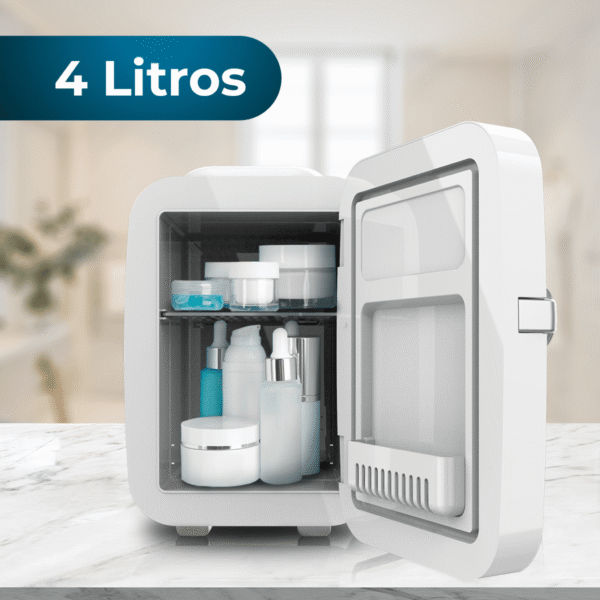 Imagen 4 Mini nevera retro Bolero MiniCooling 4L Río White. Portátil, con función frío y calor, compatible con coche (12V) y hogar (220V). Rango de 5ºC a 65ºC.