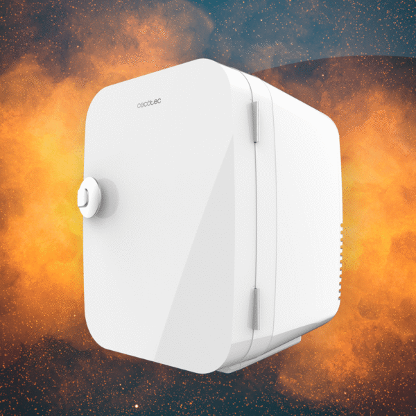 Imagen 8 Mini nevera retro Bolero MiniCooling 4L Río White. Portátil, con función frío y calor, compatible con coche (12V) y hogar (220V). Rango de 5ºC a 65ºC.