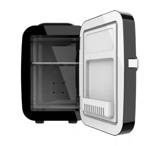 Imagen 2 Nevera mini retro Bolero MiniCooling 4L Río Black con función frío y calor. Compatible con 12V/220V para coche y hogar. Rango de 5ºC a 65ºC. Diseño compacto.