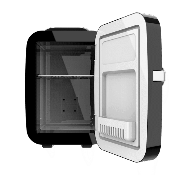 Imagen 2 Nevera mini retro Bolero MiniCooling 4L Río Black con función frío y calor. Compatible con 12V/220V para coche y hogar. Rango de 5ºC a 65ºC. Diseño compacto.