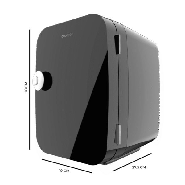 Imagen 3 Nevera mini retro Bolero MiniCooling 4L Río Black con función frío y calor. Compatible con 12V/220V para coche y hogar. Rango de 5ºC a 65ºC. Diseño compacto.