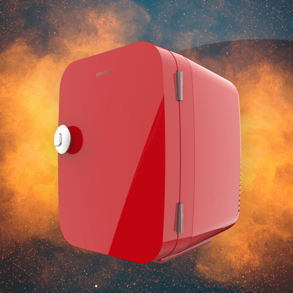 Imagen 8 Frigorífico retro Bolero MiniCooling 4L Río Red con función de frío y calor. Funciona a 12V y 220V, ideal para coches, caravanas y productos de cosmética.