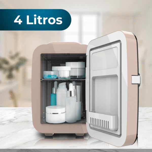 Imagen 4 Mini nevera retro Bolero MiniCooling 4L Río Cream con función frío y calor. Compatible con 12V y 220V, ideal para coches, viajes y oficinas.
