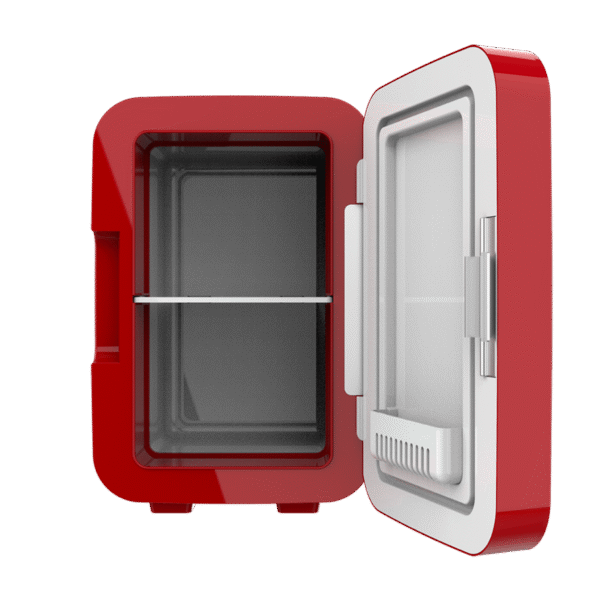 Imagen 2 Frigorífico mini retro Bolero MiniCooling 6L Bahamas Red. Dual 12V/220V para coche y hogar, con función frío y calor (5-65ºC). Diseño compacto y portátil.