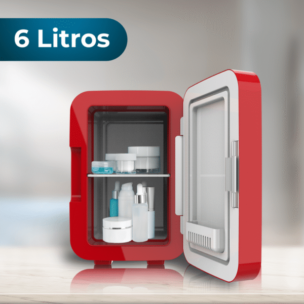Imagen 5 Frigorífico mini retro Bolero MiniCooling 6L Bahamas Red. Dual 12V/220V para coche y hogar, con función frío y calor (5-65ºC). Diseño compacto y portátil.
