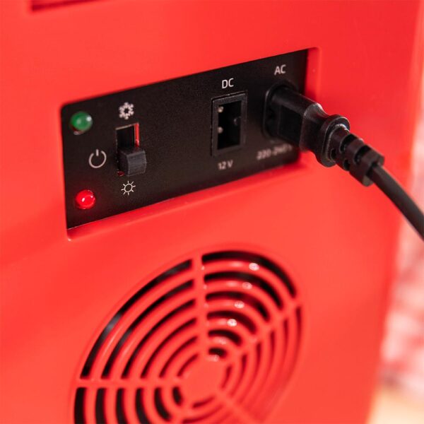 Imagen 8 Frigorífico mini retro Bolero MiniCooling 6L Bahamas Red. Dual 12V/220V para coche y hogar, con función frío y calor (5-65ºC). Diseño compacto y portátil.