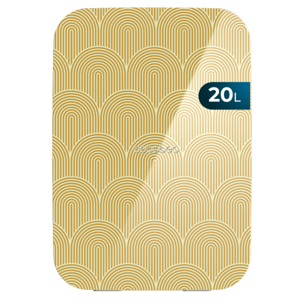 Frigorífico mini retro Bolero MiniCooling 6L Bahamas Black de Cecotec color negro con asa de transporte