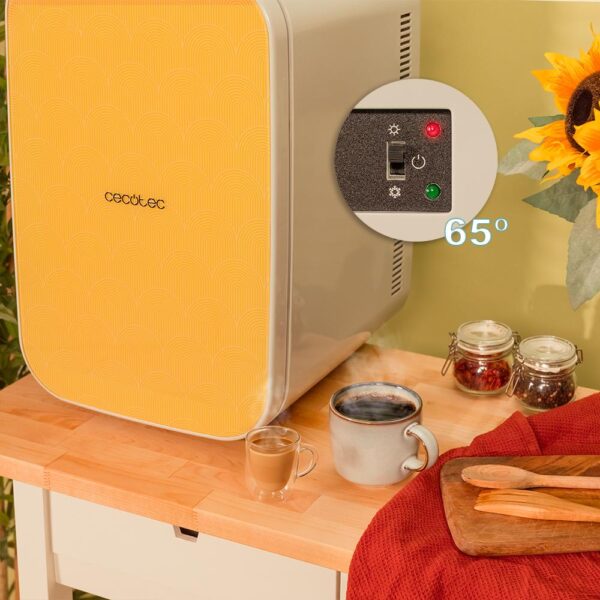 Imagen 7 Frigorífico mini de 25L con diseño retro. Doble función frío y calor (7ºC-65ºC) y conexión 12V/220V para coche y hogar. Compacto, versátil y fácil de transportar.
