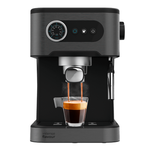 Vista frontal del microondas digital Cecotec Proclean 2500 con panel de control táctil y mando giratorio