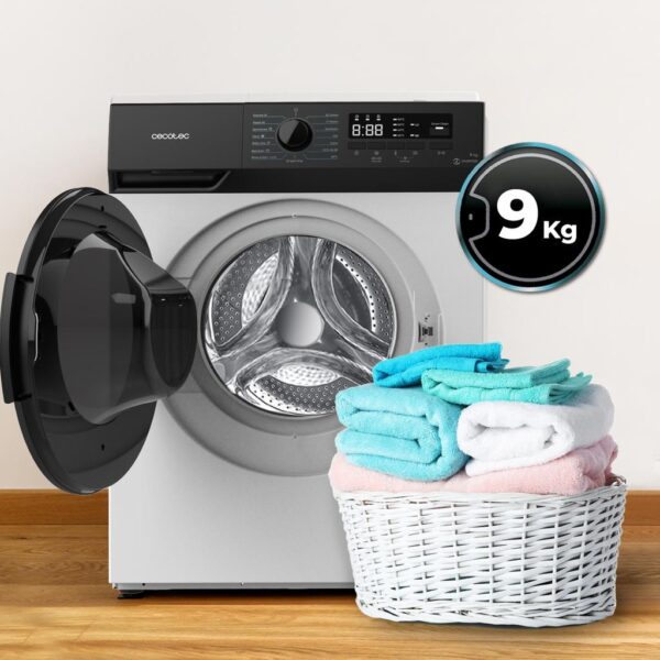 2720-Imagen-6 Imagen 6 Lavadora Cecotec Bolero DressCode 9300 Inverter de 9 kg y 1400 rpm. Motor Inverter Plus, 15 programas, tecnología SteamMax y eficiencia energética clase A.