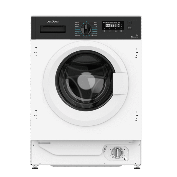 Imagen 2 Lavadora integrable Bolero DressCode 840 BI Inverter A de 8 kg, 1400 rpm, motor Inverter Plus y SteamMax. Clasificación A y 16 programas. Diseño en blanco.