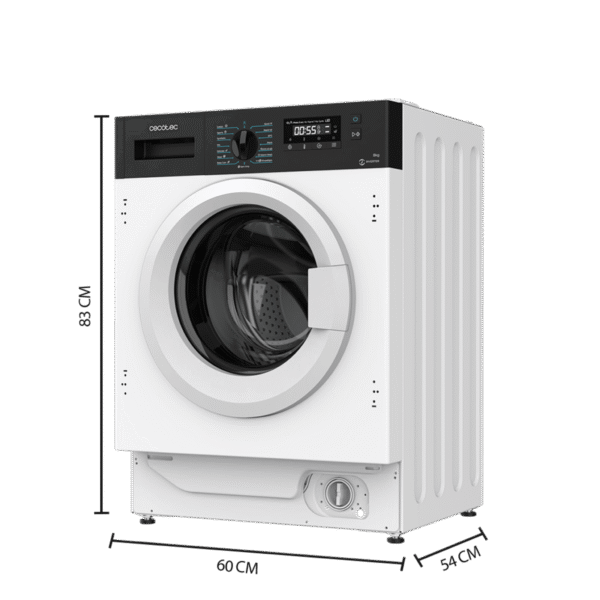 Imagen 3 Lavadora integrable Bolero DressCode 840 BI Inverter A de 8 kg, 1400 rpm, motor Inverter Plus y SteamMax. Clasificación A y 16 programas. Diseño en blanco.