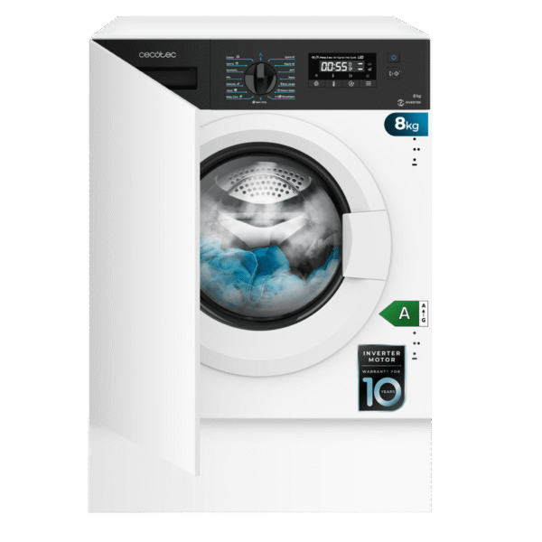 Imagen 4 Lavadora integrable Bolero DressCode 840 BI Inverter A de 8 kg, 1400 rpm, motor Inverter Plus y SteamMax. Clasificación A y 16 programas. Diseño en blanco.