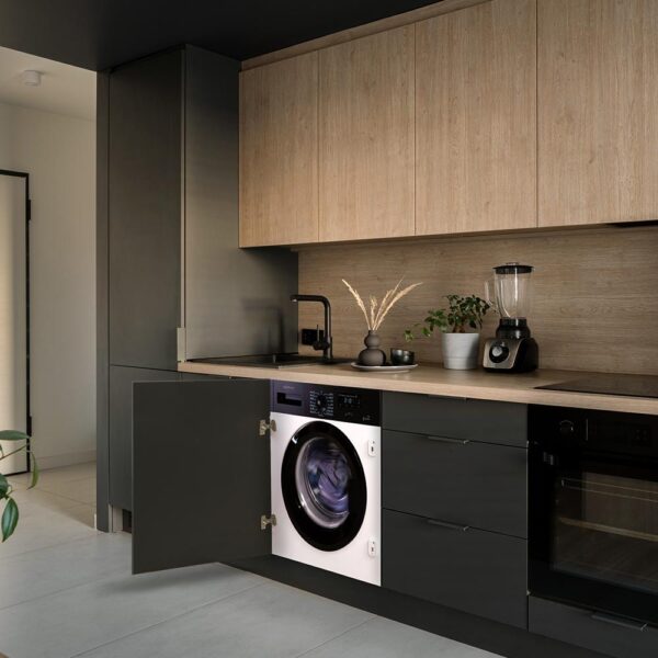 Imagen 6 Lavadora integrable Bolero DressCode 840 BI Inverter A de 8 kg, 1400 rpm, motor Inverter Plus y SteamMax. Clasificación A y 16 programas. Diseño en blanco.