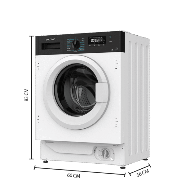 Imagen 3 Lavadora integrable Cecotec Bolero DressCode 940 BI Inverter A. Capacidad de 9 kg, 1400 rpm, motor Inverter Plus, SteamMax y clasificación energética A.