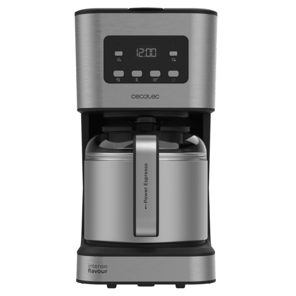 Vista frontal del microondas digital Cecotec Proclean 2500 con panel de control táctil y mando giratorio