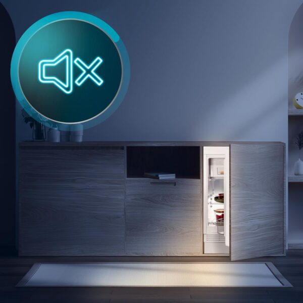 Imagen 8 Mini frigorífico integrable Cecotec Bolero CoolMarket TT BI 121 White E de 121 litros, eficiencia clase E y función Fast Freezing. Diseño compacto y eficiente.