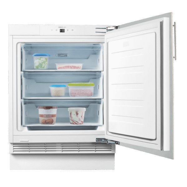 Imagen 3 Congelador integrable Bolero Coolmarket TF BI 101 White E de 101 litros, clase energética E, control táctil y función Fast Freezing para un enfriamiento rápido.