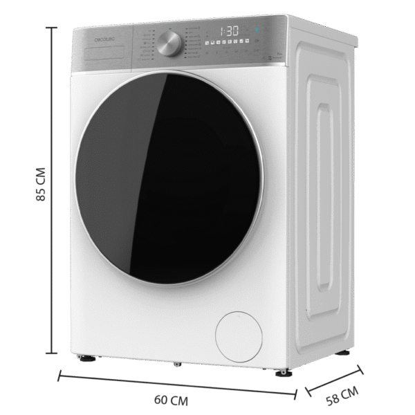 Imagen 3 Lavadora de carga frontal Cecotec Bolero DressCode 9800 de 9 kg, 1400 rpm y clase A. Cuenta con motor Inverter Plus, 16 programas, SteamMax y Display XXL.