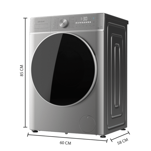 Imagen 3 Lavadora de carga frontal Bolero DressCode 9800 Inverter Steel A de 9 kg y 1400 rpm. Motor Inverter Plus, SteamMax, 16 programas y máxima eficiencia Clase A.