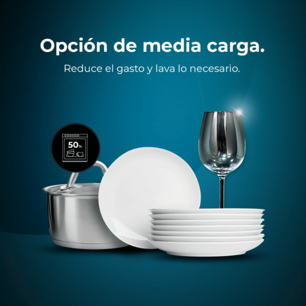 Imagen 8 Lavavajillas Bolero Aguazero 6200 D de 60 cm con capacidad para 14 cubiertos, 3ª bandeja, 6 programas, Dual Zone Wash y Turbo Dry+ para un secado impecable.