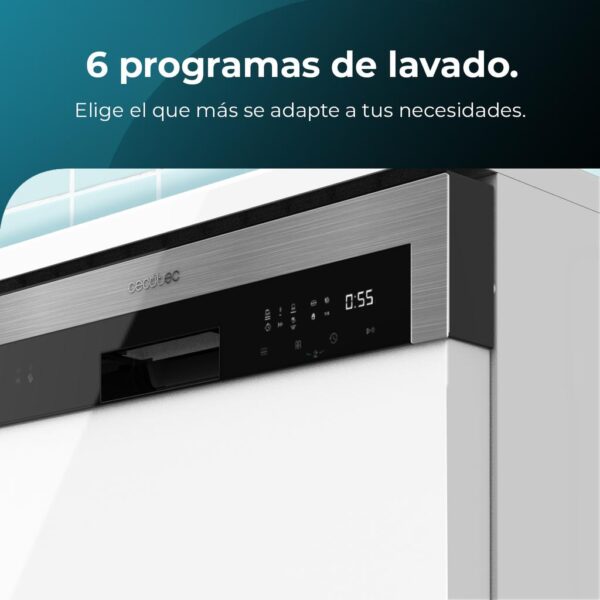 Imagen 7 Lavavajillas Bolero Aguazero 6500 C de 60 cm con capacidad para 15 cubiertos, motor Inverter Plus, 6 programas, sistema Dry+ y apertura automática Auto Open.