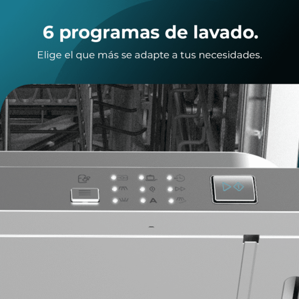 2785-Imagen-4 Imagen 4 Lavavajillas integrable Bolero Aguazero 4101 Full-BI E de 45 cm. Capacidad para 11 cubiertos, 6 programas, 3ª bandeja y eficiencia energética clase E para el hogar.
