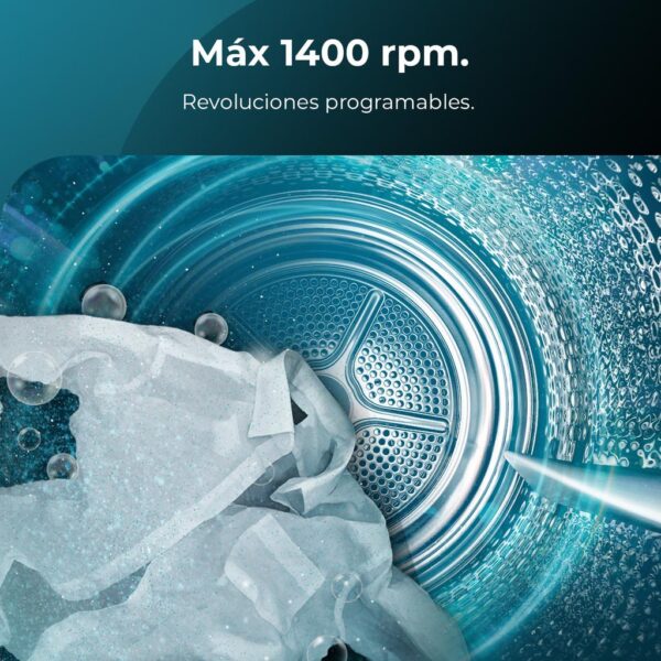 Imagen 8 Lavadora de carga frontal Bolero DressCode 10800 Inverter Steel A de 10 kg y 1400 rpm. Motor Inverter Plus, SteamMax y 16 programas con clase energética A.