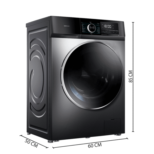 Imagen 3 Lavadora de carga frontal CECOTEC Bolero DressCode 7500 Inverter Steel A con 7 kg de capacidad, 1400 rpm y motor Inverter Plus. Eficiencia energética A.