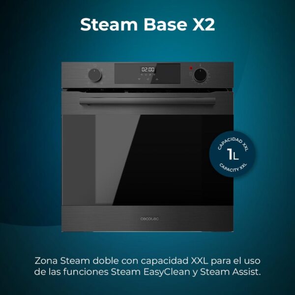 Imagen 8 Horno integrable Cecotec Bolero Hexa M226000 Matt A de 75L. 7 funciones, 2800W, Steam Assist y diseño elegante en negro mate. Eficiencia energética clase A.